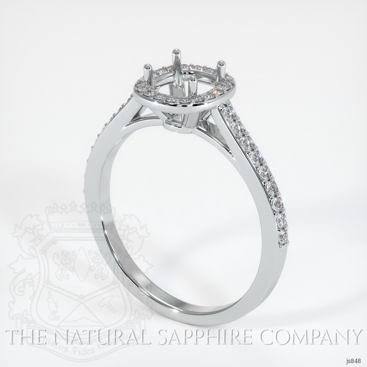 18K White Gold Pave Ring Setting