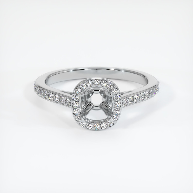 18K White Gold Pave Ring Setting