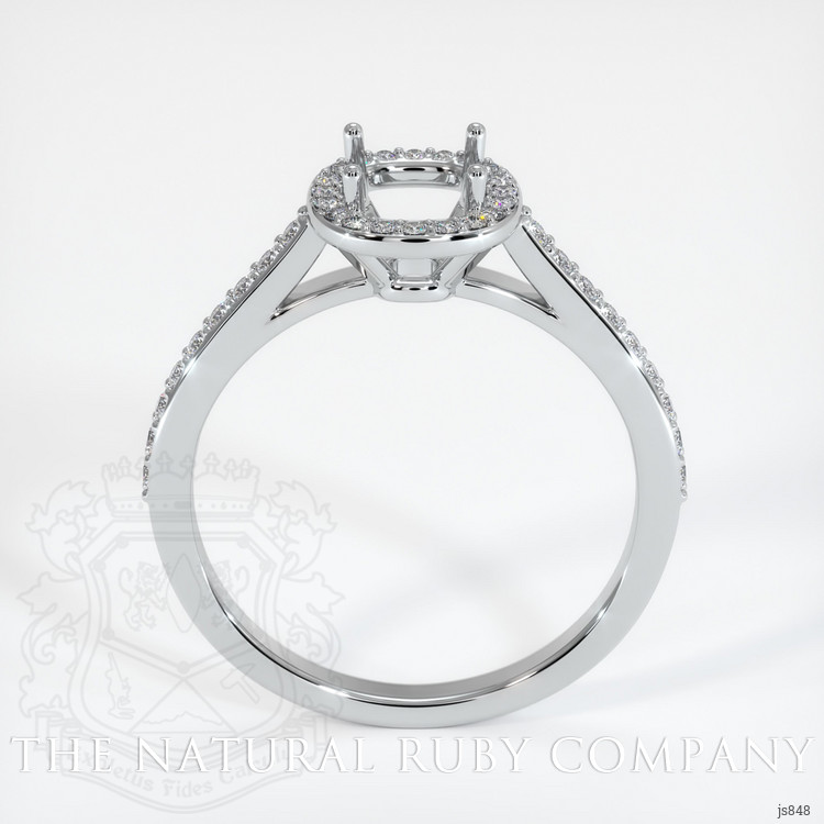 18K White Gold Pave Ring Setting