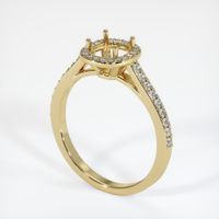 14K Yellow Gold Pave Ring Setting Video
