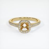 14K Yellow Gold Pave Ring Setting Image