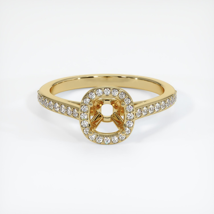 14K Yellow Gold Pave Ring Setting