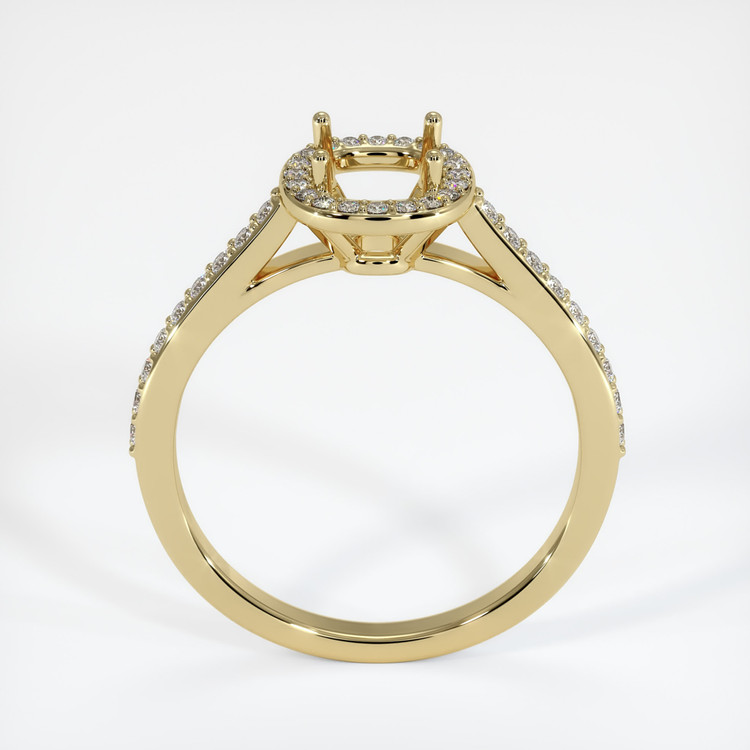 14K Yellow Gold Pave Ring Setting