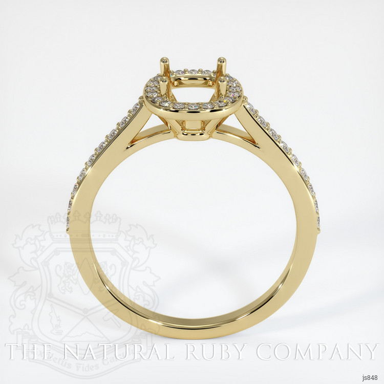 14K Yellow Gold Pave Ring Setting