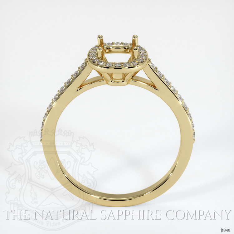 14K Yellow Gold Pave Ring Setting