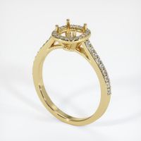 18K Yellow Gold Pave Ring Setting Video