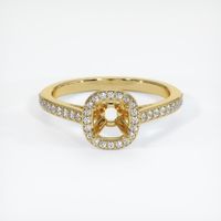 18K Yellow Gold Pave Ring Setting Image