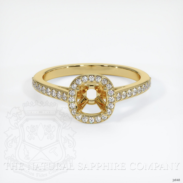 18K Yellow Gold Pave Ring Setting