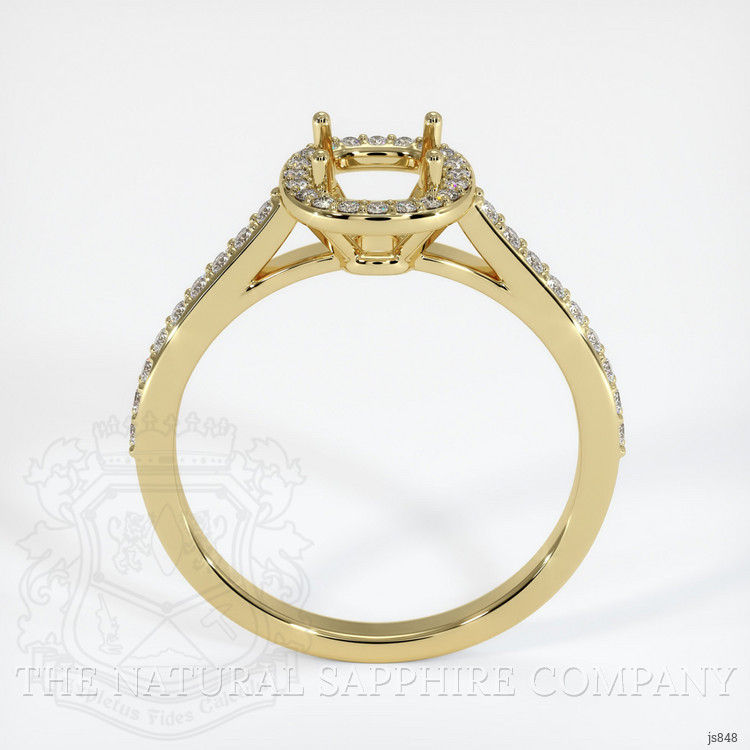 18K Yellow Gold Pave Ring Setting