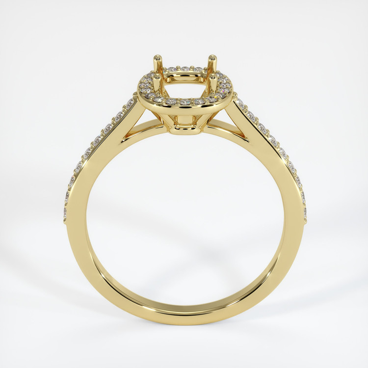 18K Yellow Gold Pave Ring Setting