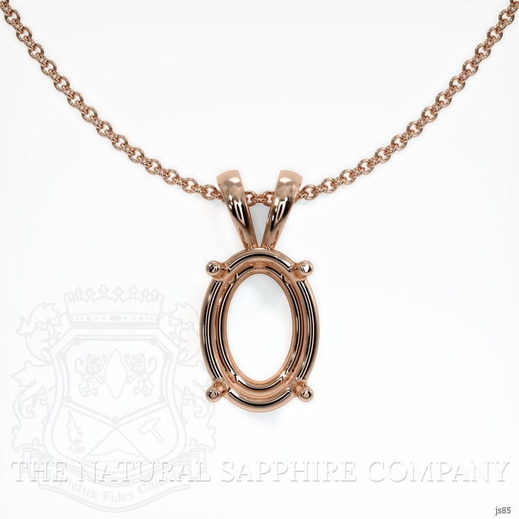 14K Rose Gold Solitaire Pendant Setting