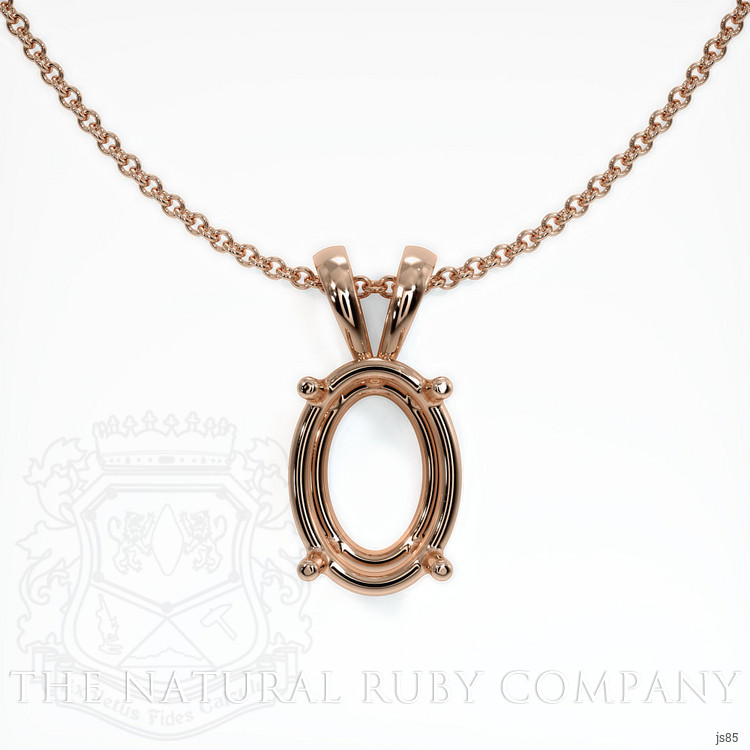 14K Rose Gold Solitaire Pendant Setting