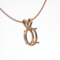 14K Rose Gold Solitaire Pendant Setting Image