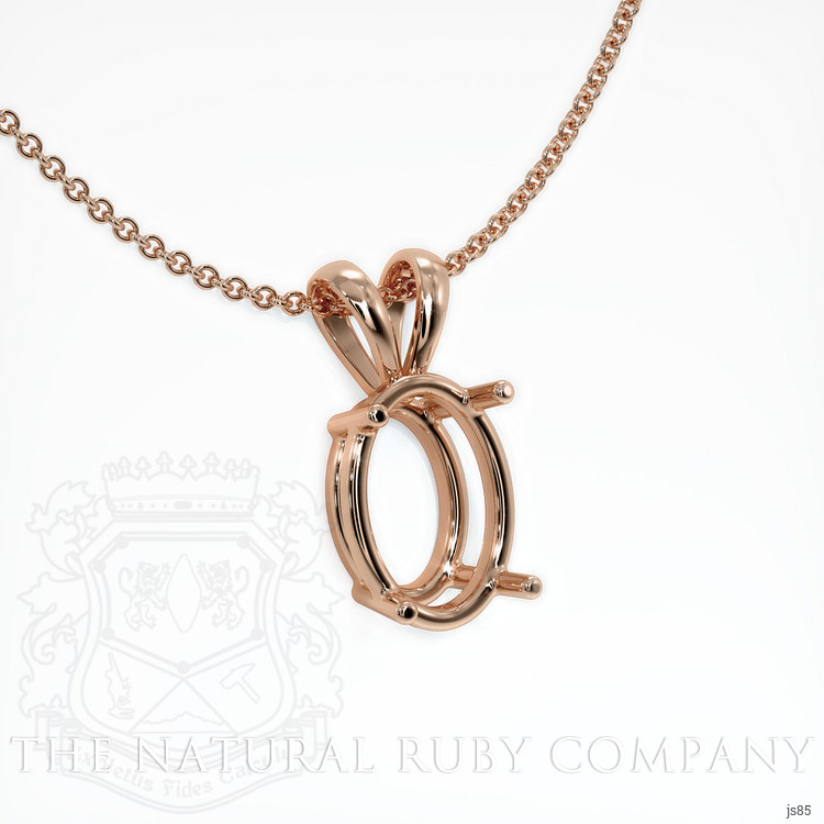 14K Rose Gold Solitaire Pendant Setting