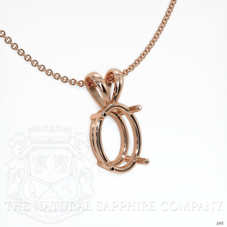 14K Rose Gold Solitaire Pendant Setting