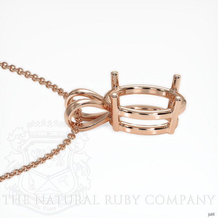 14K Rose Gold Solitaire Pendant Setting