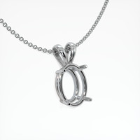 10K White Gold Solitaire Pendant Setting Image
