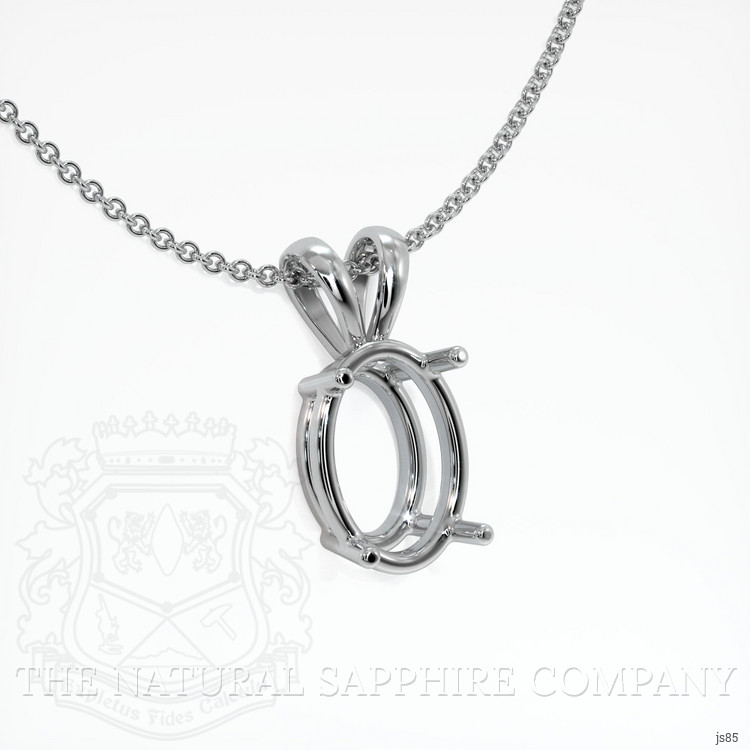 10K White Gold Solitaire Pendant Setting