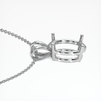 10K White Gold Solitaire Pendant Setting Image