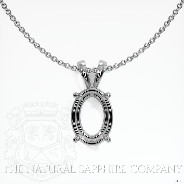 14K White Gold Solitaire Pendant Setting