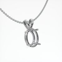 14K White Gold Solitaire Pendant Setting Image