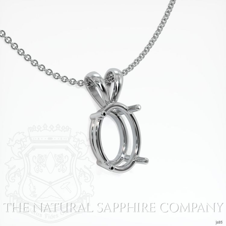 14K White Gold Solitaire Pendant Setting