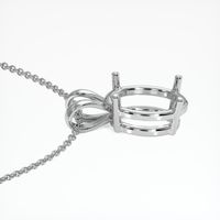 14K White Gold Solitaire Pendant Setting Image