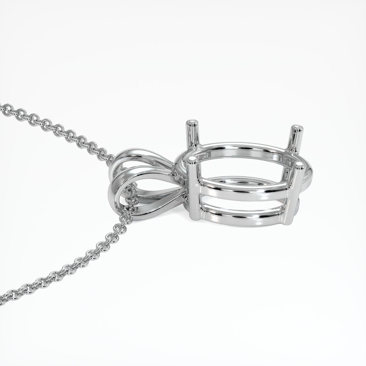 14K White Gold Solitaire Pendant Setting