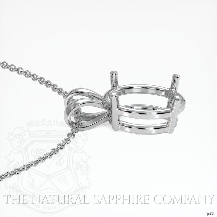 14K White Gold Solitaire Pendant Setting