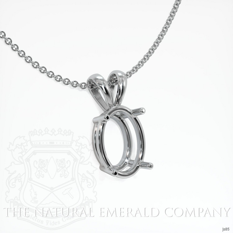 18K White Gold Solitaire Pendant Setting