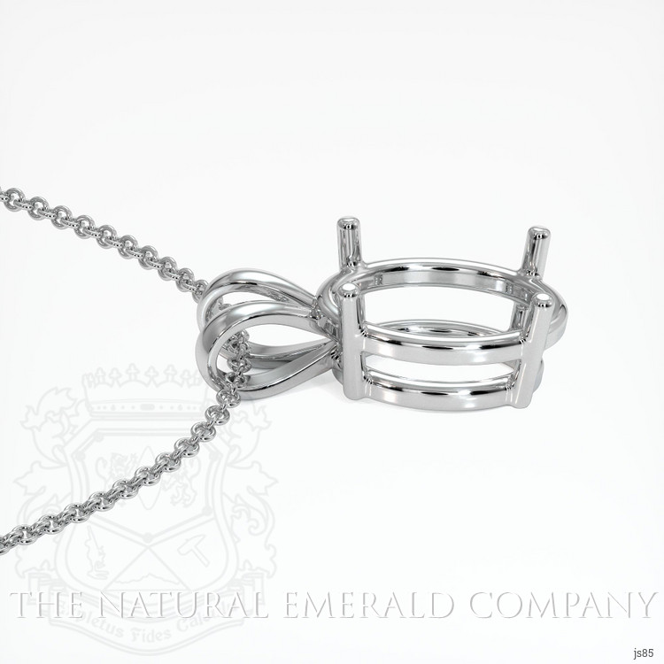 18K White Gold Solitaire Pendant Setting