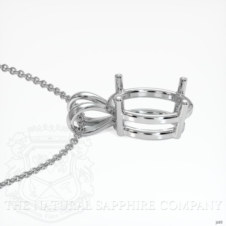 18K White Gold Solitaire Pendant Setting