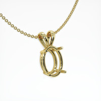 10K Yellow Gold Solitaire Pendant Setting Image