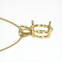 10K Yellow Gold Solitaire Pendant Setting Image