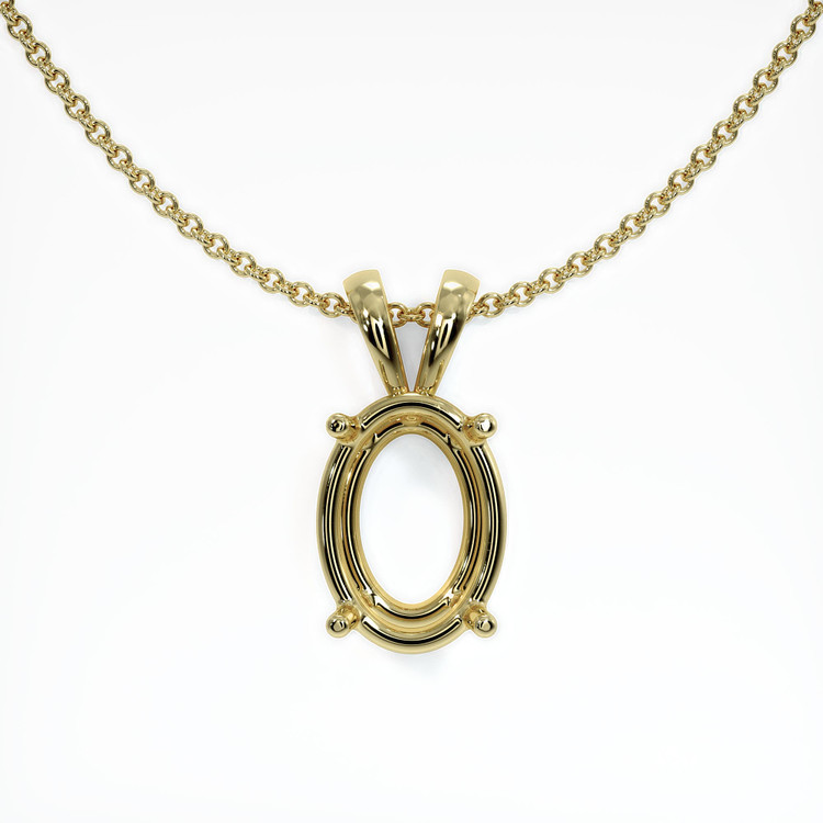 14K Yellow Gold Solitaire Pendant Setting