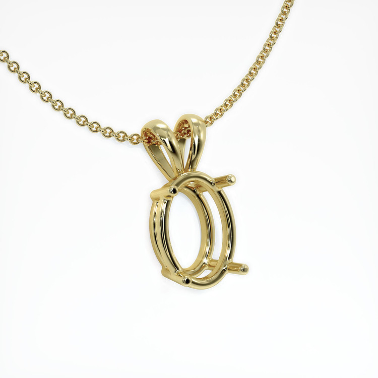 14K Yellow Gold Solitaire Pendant Setting