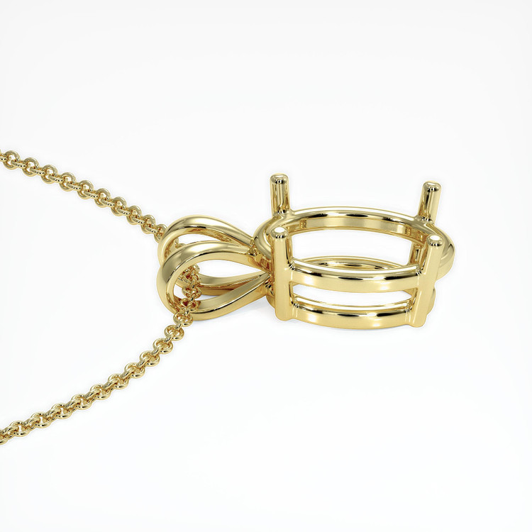 14K Yellow Gold Solitaire Pendant Setting