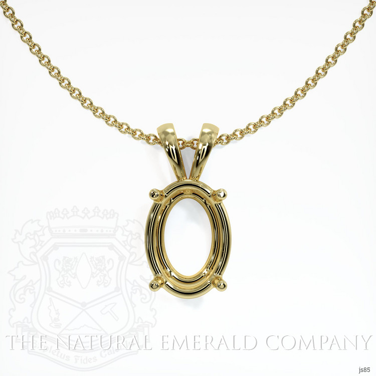 18K Yellow Gold Solitaire Pendant Setting