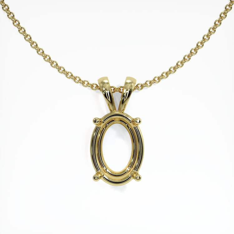 18K Yellow Gold Solitaire Pendant Setting