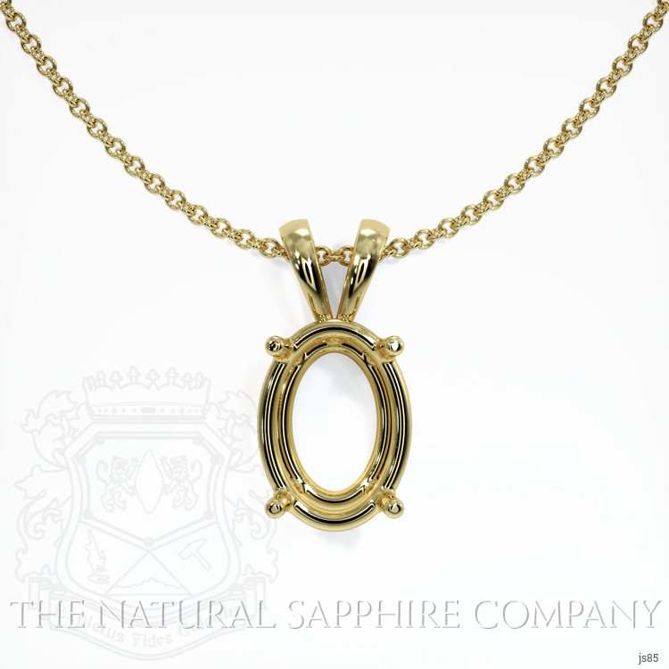 18K Yellow Gold Solitaire Pendant Setting