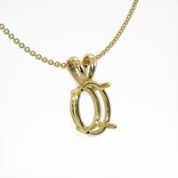 18K Yellow Gold Solitaire Pendant Setting Image