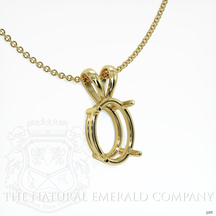 18K Yellow Gold Solitaire Pendant Setting