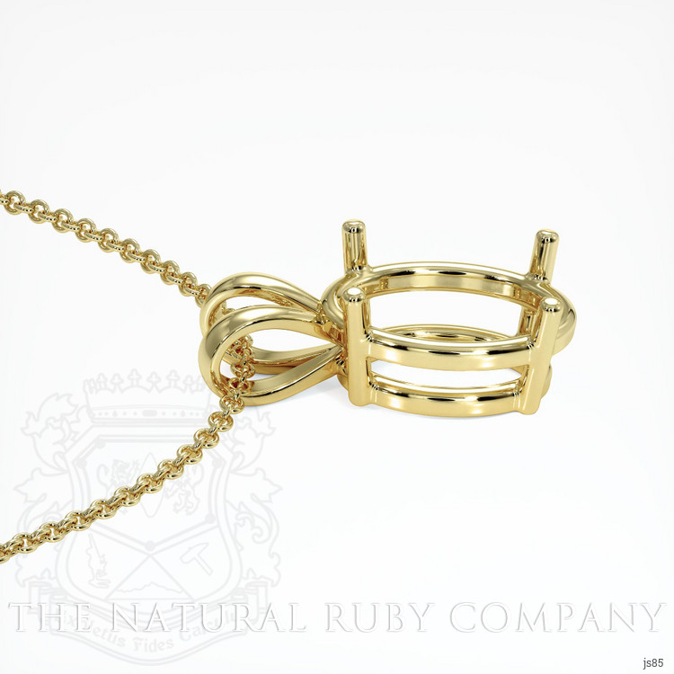 18K Yellow Gold Solitaire Pendant Setting