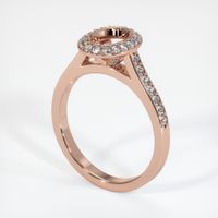 14K Rose Gold Pave Ring Setting Video