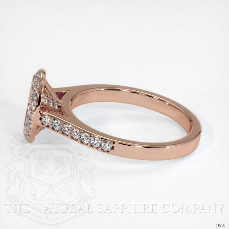 14K Rose Gold Pave Ring Setting