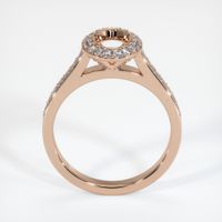 18K Rose Gold Pave Ring Setting Image