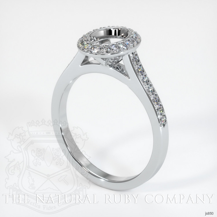 14K White Gold Pave Ring Setting