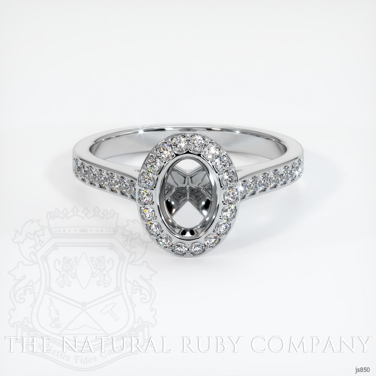 14K White Gold Pave Ring Setting