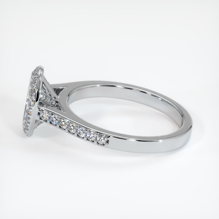 14K White Gold Pave Ring Setting
