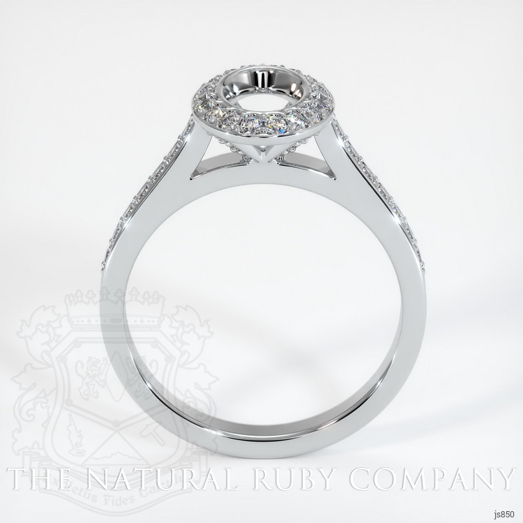 14K White Gold Pave Ring Setting